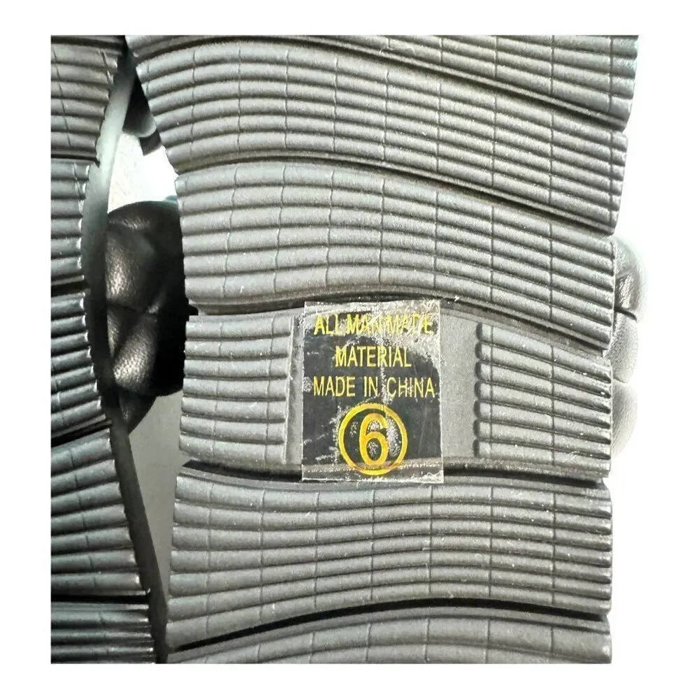 Soda Women's PopUp Black PU Braided Sandals Size 6 Slip On Flip Flop Shoes NEW - Picture 10 of 11